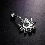 Special blossom witgoud Navelpiercing - Piercings4you