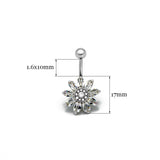 Special blossom witgoud Navelpiercing - Piercings4you